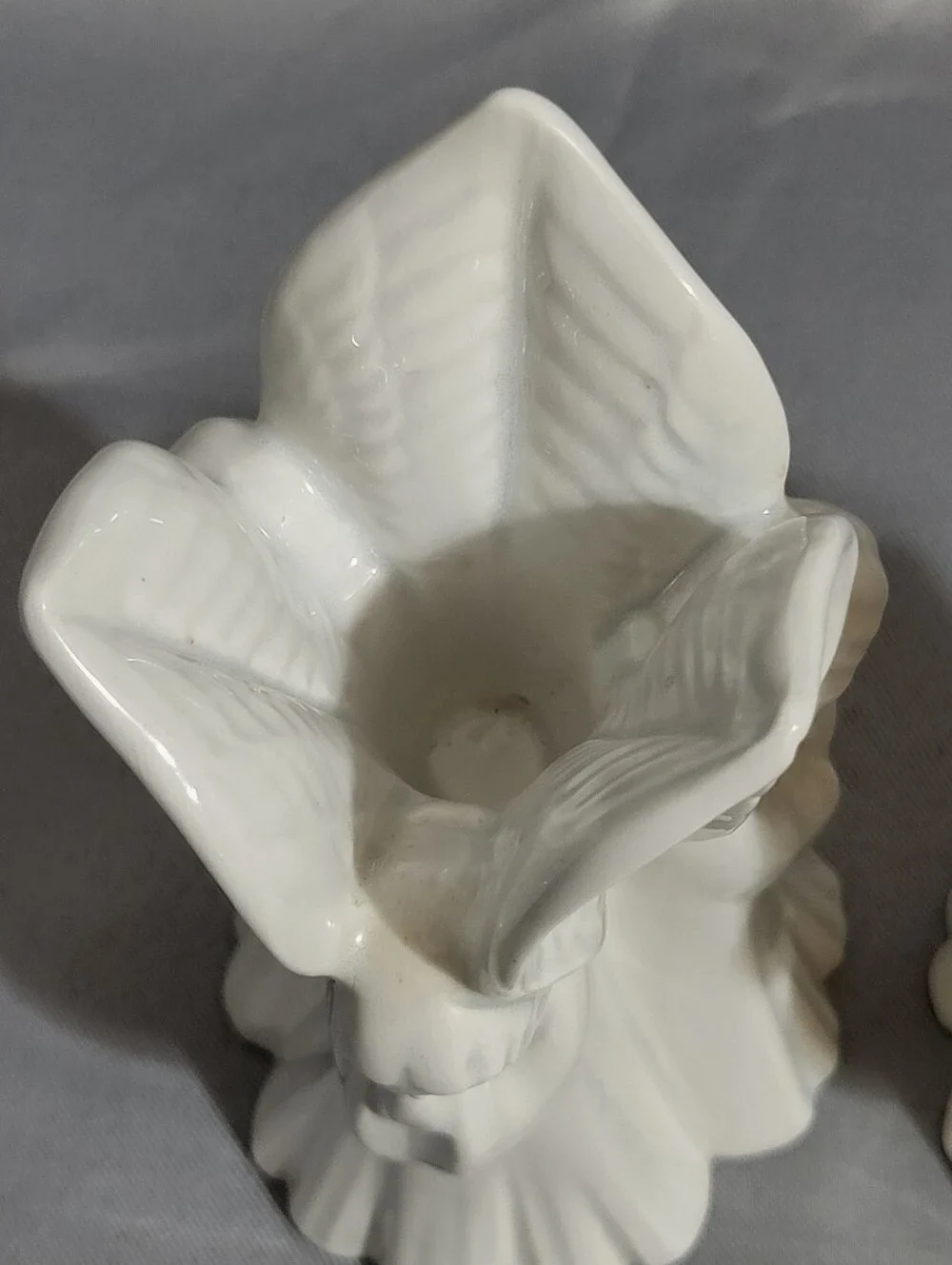 Vintage Pair Fitz and Floyd Praying Angels Candleholders with Candles Box Japan